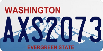 WA license plate AXS2073