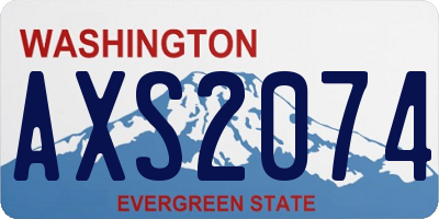 WA license plate AXS2074