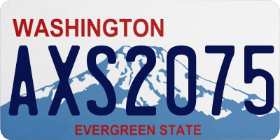 WA license plate AXS2075