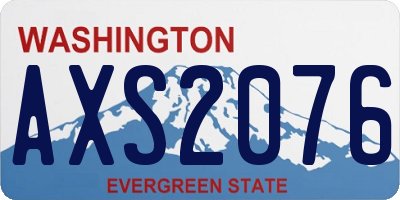 WA license plate AXS2076