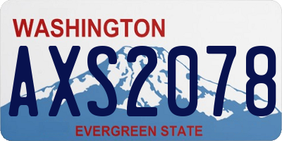 WA license plate AXS2078
