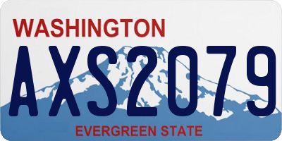 WA license plate AXS2079