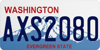 WA license plate AXS2080