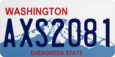 WA license plate AXS2081