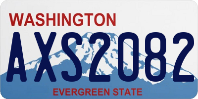 WA license plate AXS2082