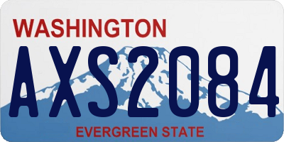 WA license plate AXS2084