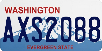 WA license plate AXS2088