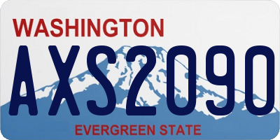 WA license plate AXS2090