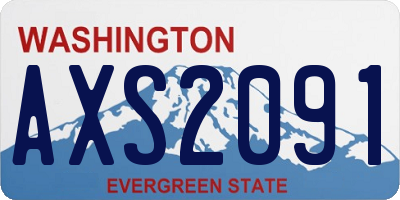 WA license plate AXS2091