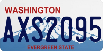 WA license plate AXS2095