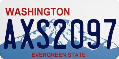 WA license plate AXS2097