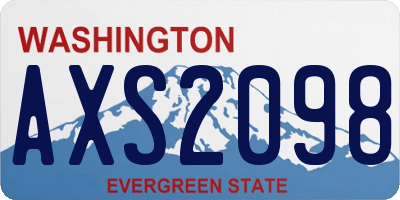 WA license plate AXS2098