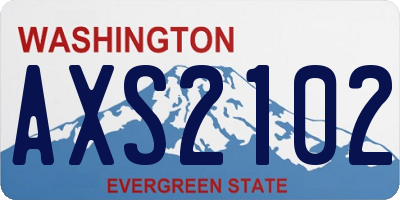 WA license plate AXS2102