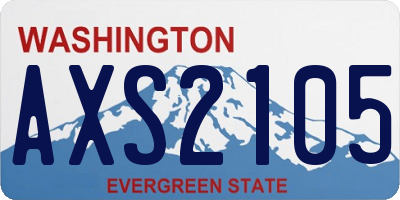 WA license plate AXS2105