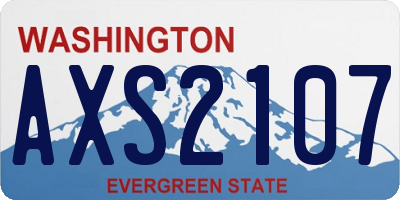 WA license plate AXS2107