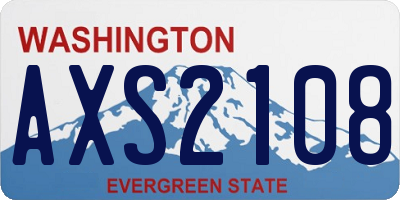 WA license plate AXS2108