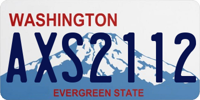 WA license plate AXS2112