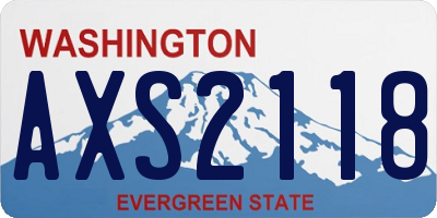 WA license plate AXS2118
