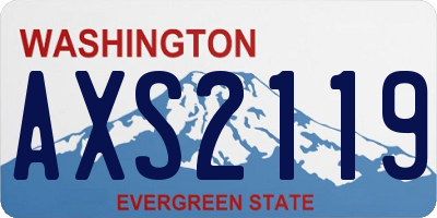 WA license plate AXS2119