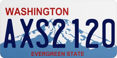 WA license plate AXS2120