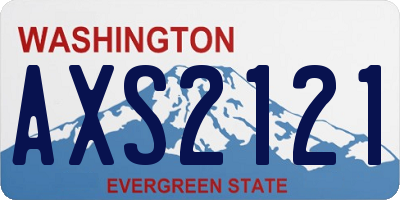 WA license plate AXS2121