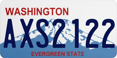 WA license plate AXS2122