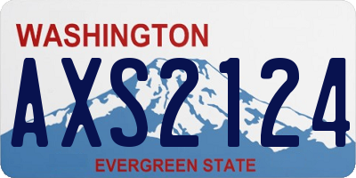 WA license plate AXS2124