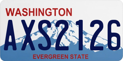 WA license plate AXS2126
