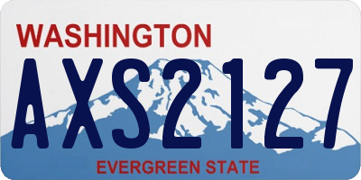 WA license plate AXS2127