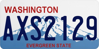 WA license plate AXS2129