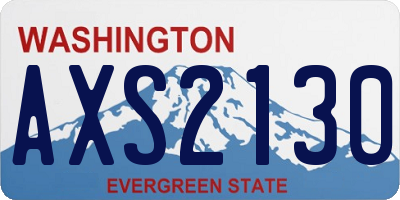 WA license plate AXS2130