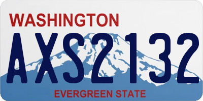 WA license plate AXS2132