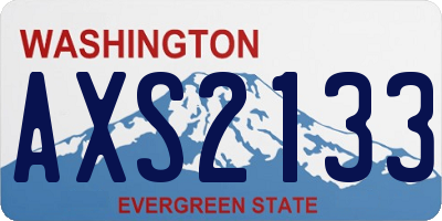 WA license plate AXS2133