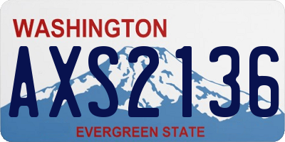 WA license plate AXS2136