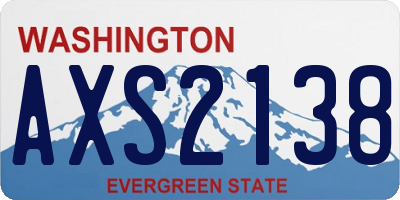WA license plate AXS2138