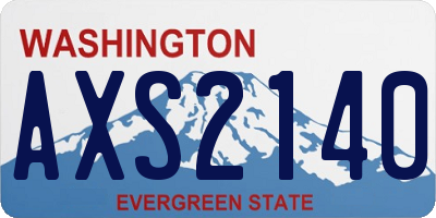 WA license plate AXS2140