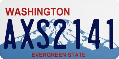 WA license plate AXS2141