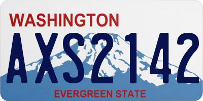 WA license plate AXS2142
