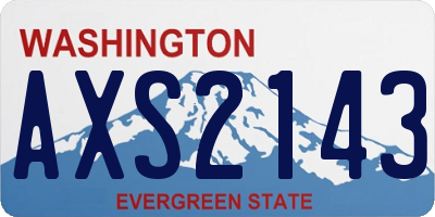 WA license plate AXS2143