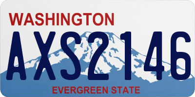 WA license plate AXS2146