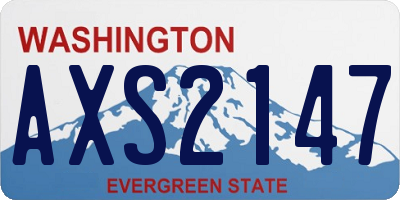 WA license plate AXS2147