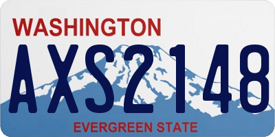 WA license plate AXS2148