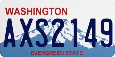 WA license plate AXS2149