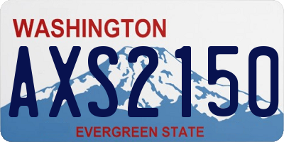 WA license plate AXS2150