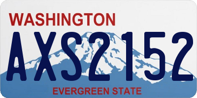 WA license plate AXS2152