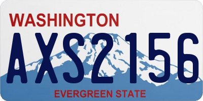 WA license plate AXS2156