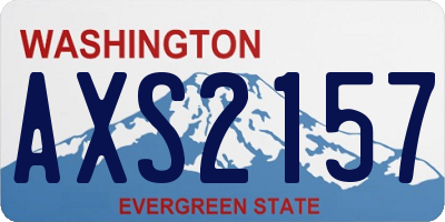 WA license plate AXS2157