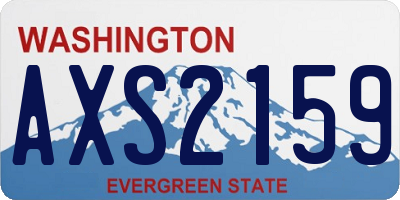 WA license plate AXS2159