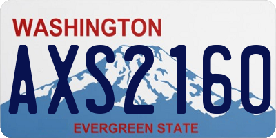 WA license plate AXS2160