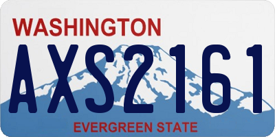 WA license plate AXS2161